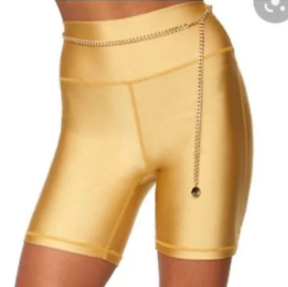 WeWoreWhat Gold Chain Bike Shorts, XS, NWT